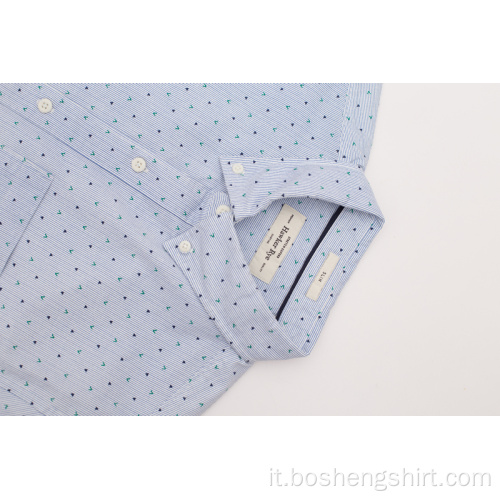 Camicia blu navy a maniche lunghe dal design formale